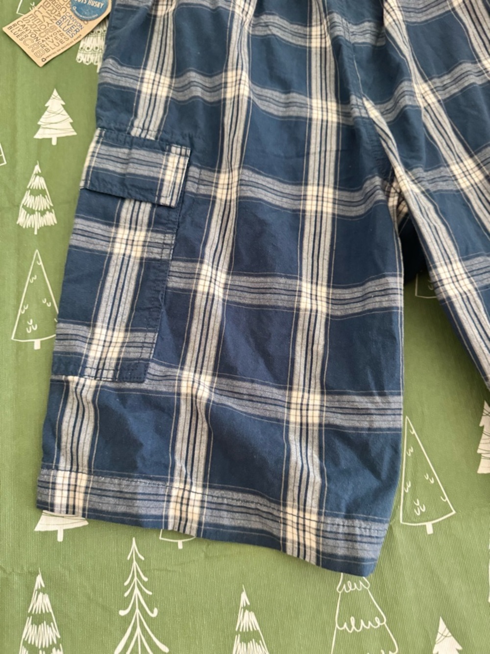 Lot of 2 Canyon River Blues Boys XL 18/20 Husky Plaid Cotton Cargo Shorts NWT - Picture 11 of 16